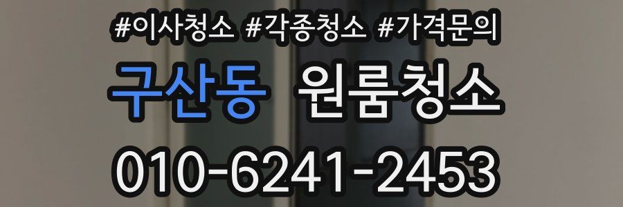 구산동 이사청소
