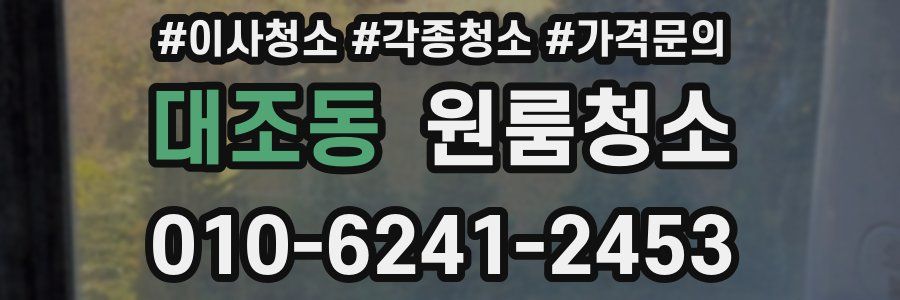 대조동 이사청소