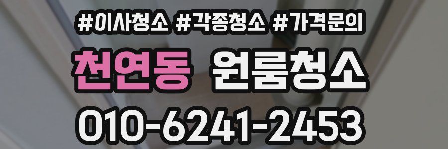 천연동 이사청소