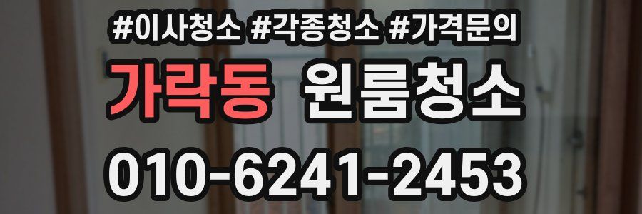 가락동 이사청소