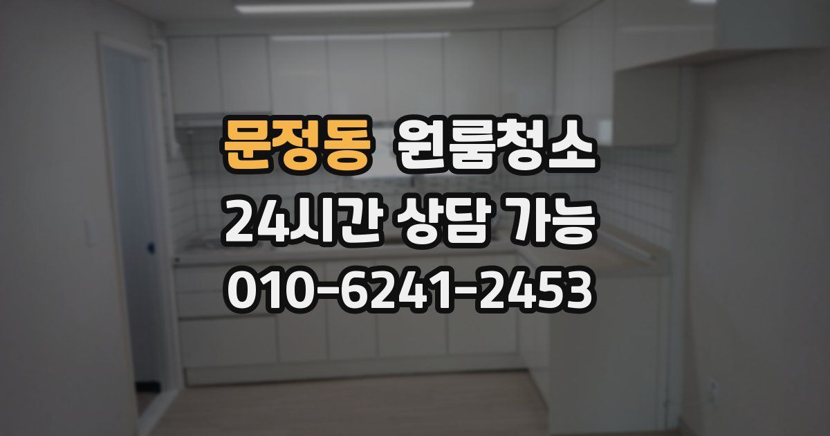 문정동 입주청소