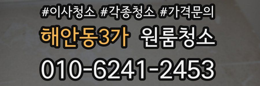 해안동3가 이사청소