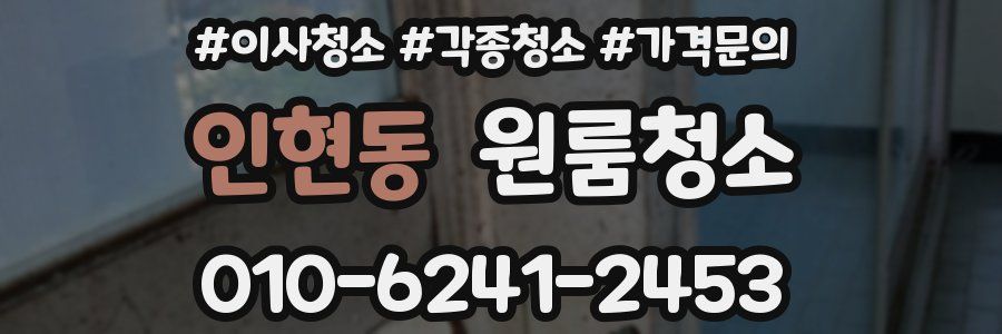 인현동 이사청소