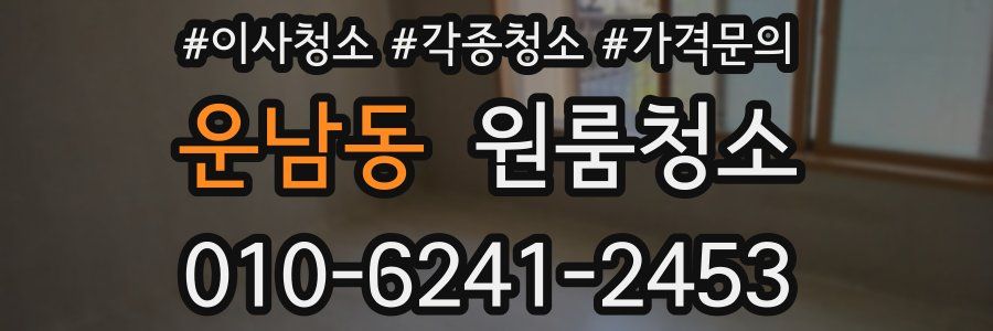 운남동 이사청소