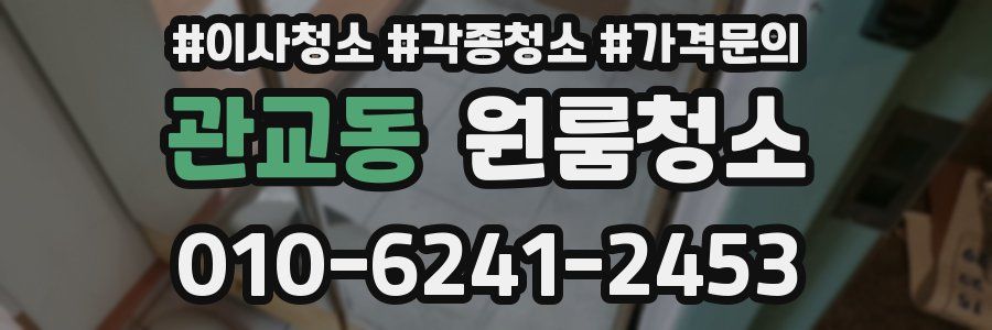 관교동 이사청소