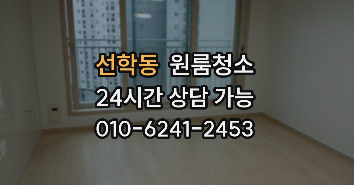 선학동 입주청소