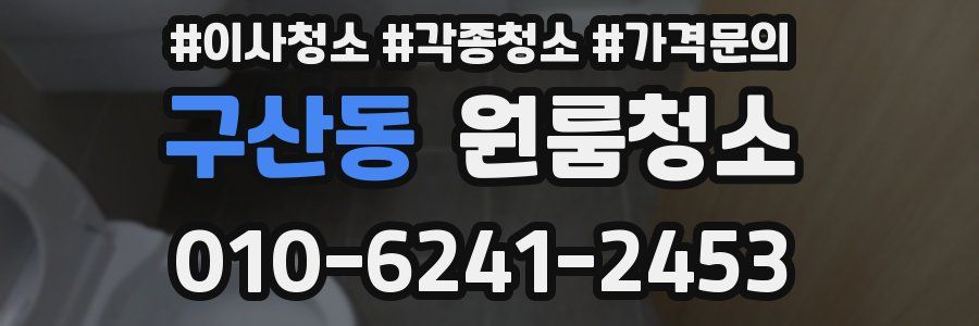 구산동 이사청소