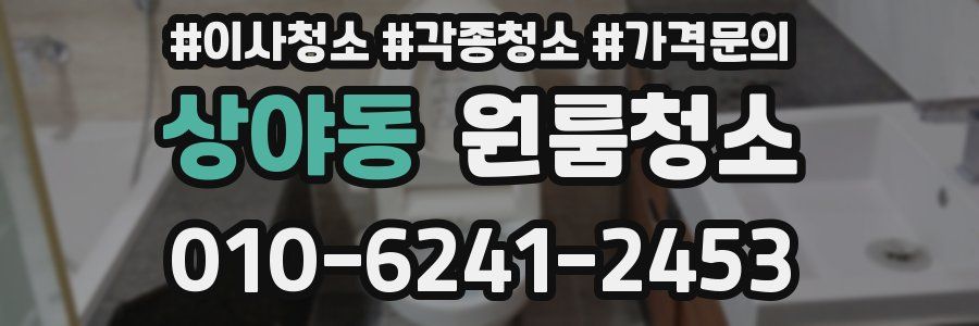 상야동 이사청소