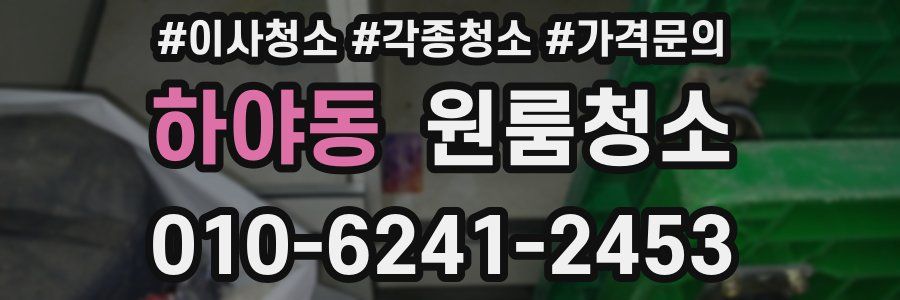 하야동 이사청소