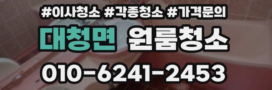 대청면 이사청소