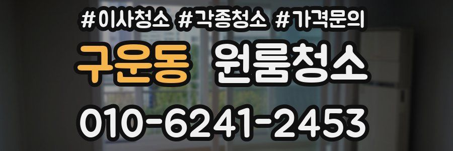 구운동 이사청소