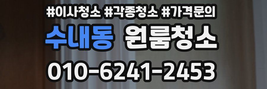 수내동 이사청소