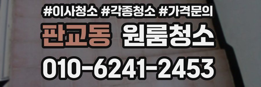 판교동 이사청소