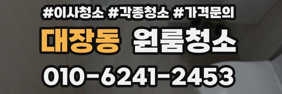 대장동 이사청소