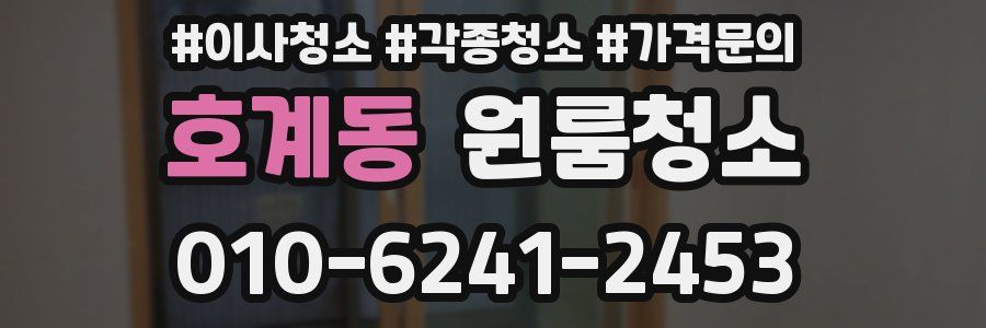 호계동 이사청소