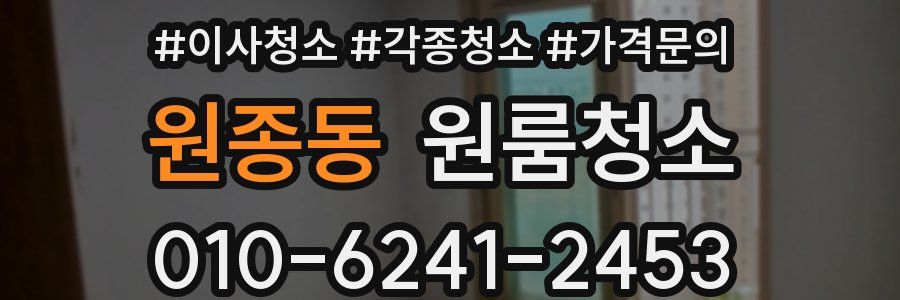 원종동 이사청소