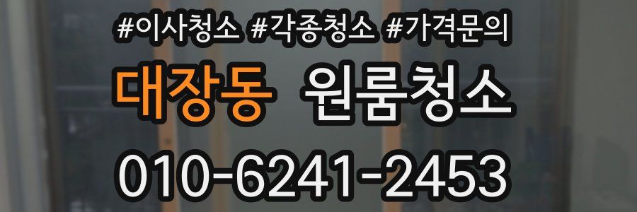 대장동 이사청소