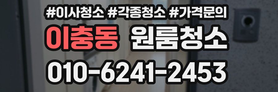 이충동 이사청소