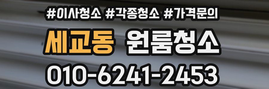 세교동 이사청소