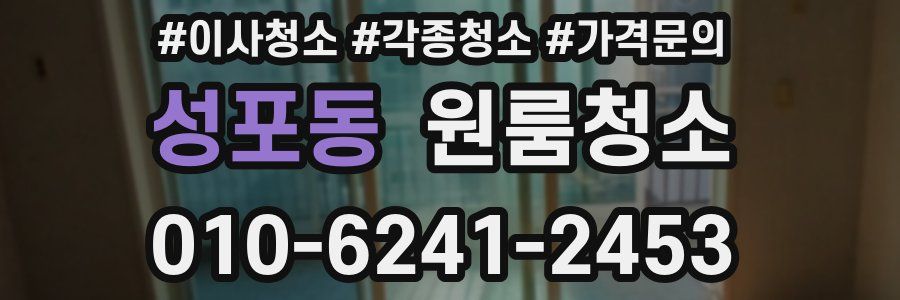 성포동 이사청소