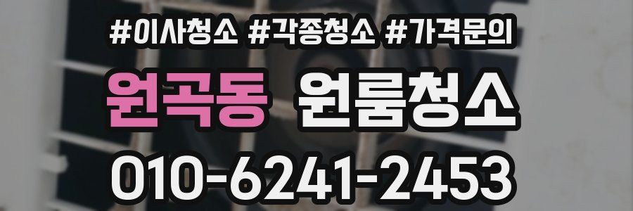 원곡동 이사청소