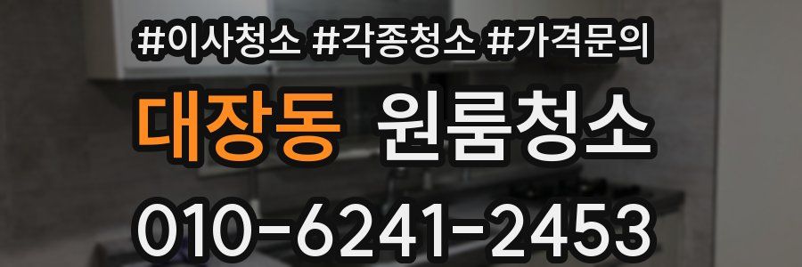 대장동 이사청소