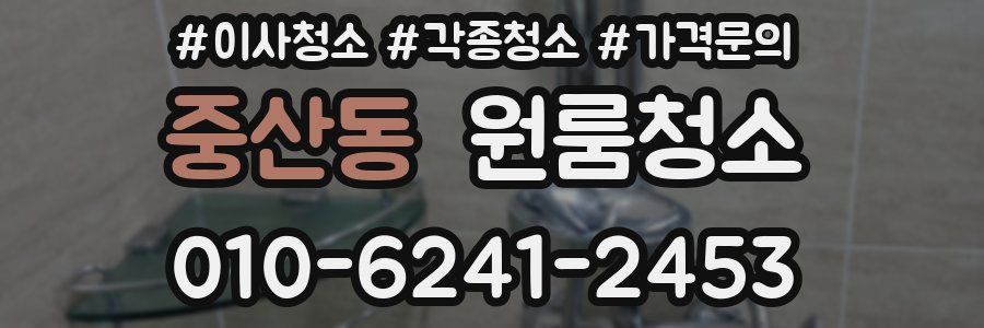 중산동 이사청소