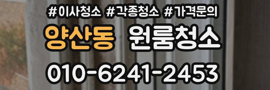 양산동 이사청소