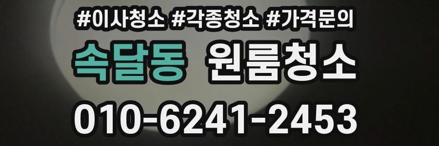 속달동 이사청소