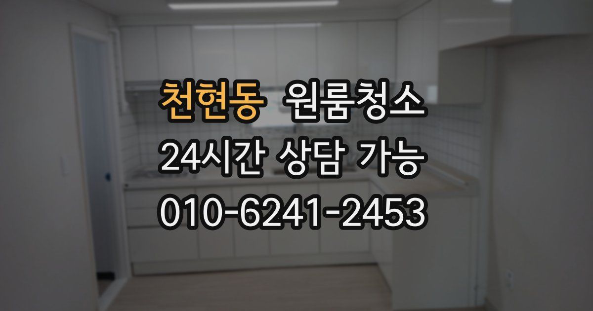 천현동 입주청소