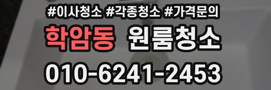 학암동 이사청소