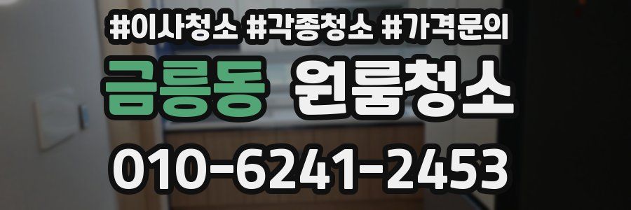 금릉동 이사청소