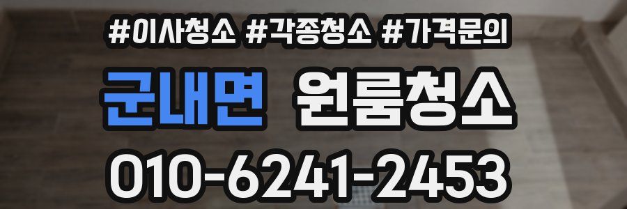 군내면 이사청소