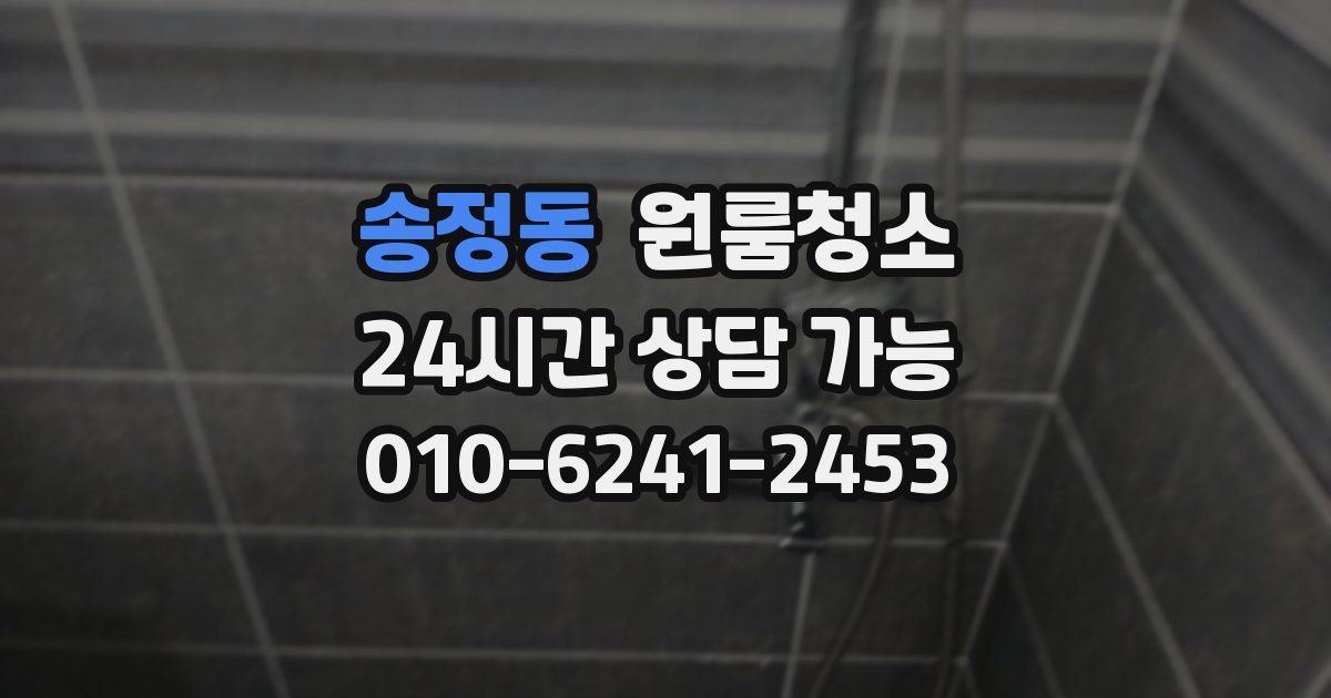 송정동 입주청소