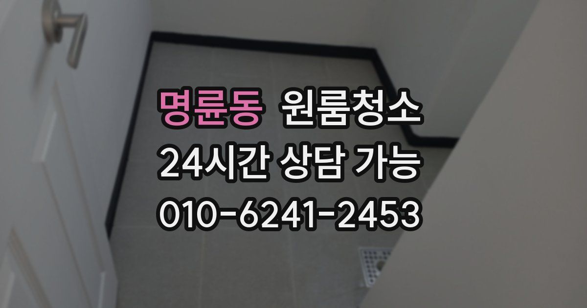 명륜동 입주청소