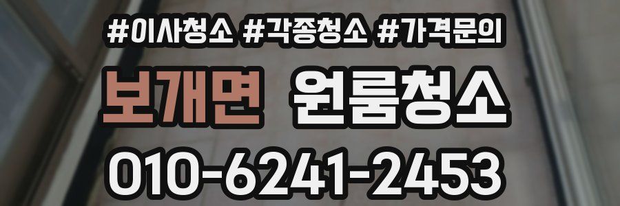 보개면 이사청소