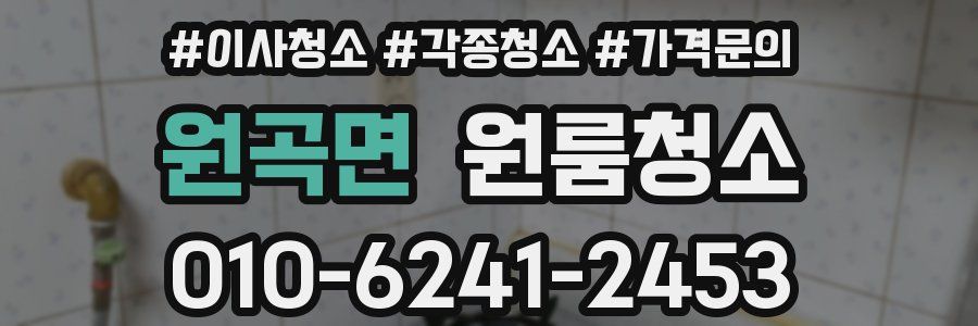 원곡면 이사청소