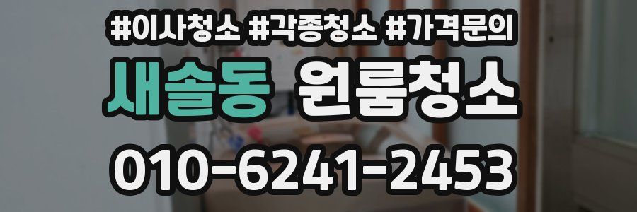 새솔동 이사청소