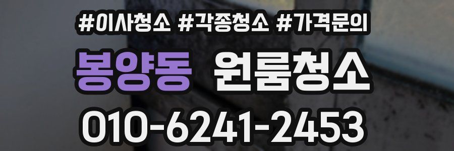 봉양동 이사청소