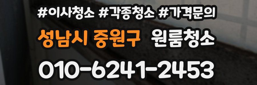 성남시 중원구 이사청소
