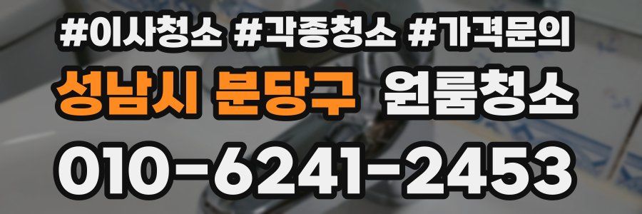 성남시 분당구 이사청소