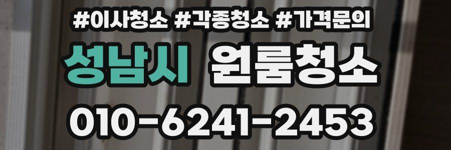 성남시 이사청소