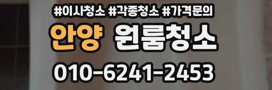 안양 이사청소