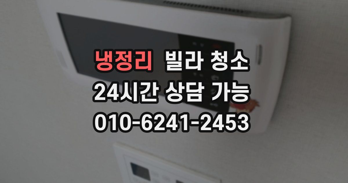 냉정리 빌라 청소