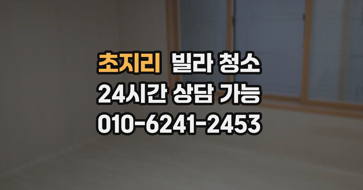 초지리 빌라 청소