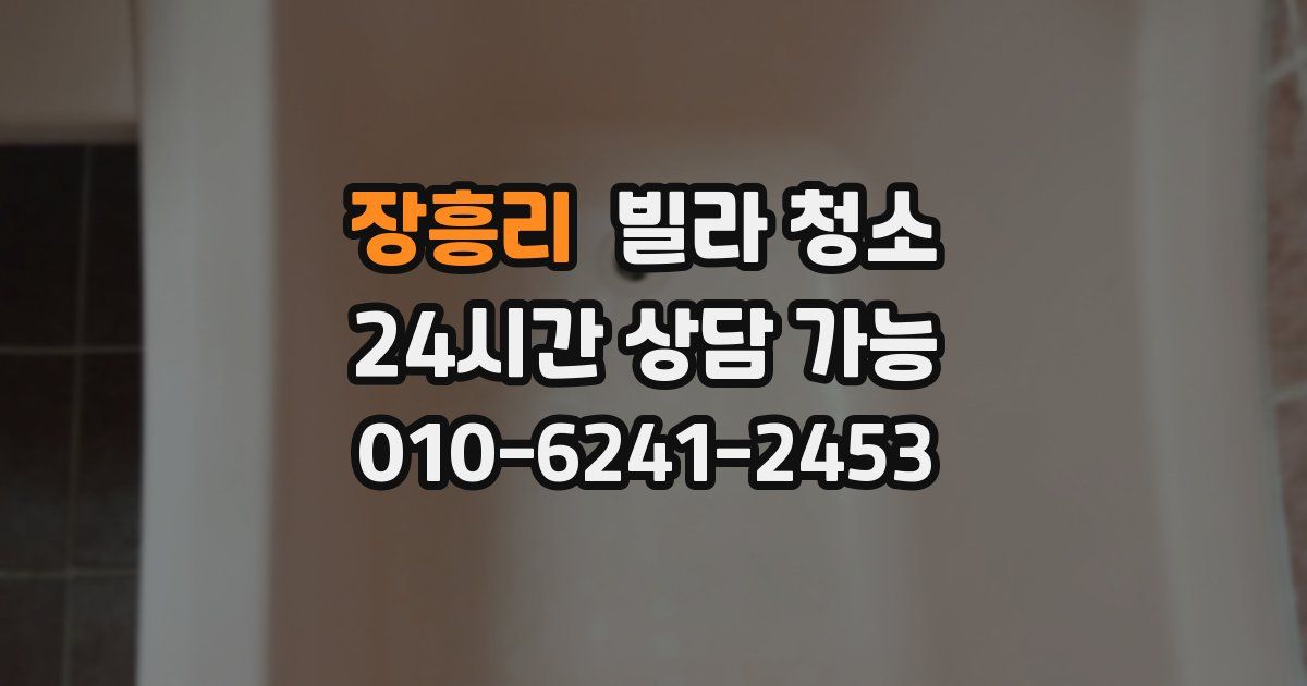 장흥리 빌라 청소