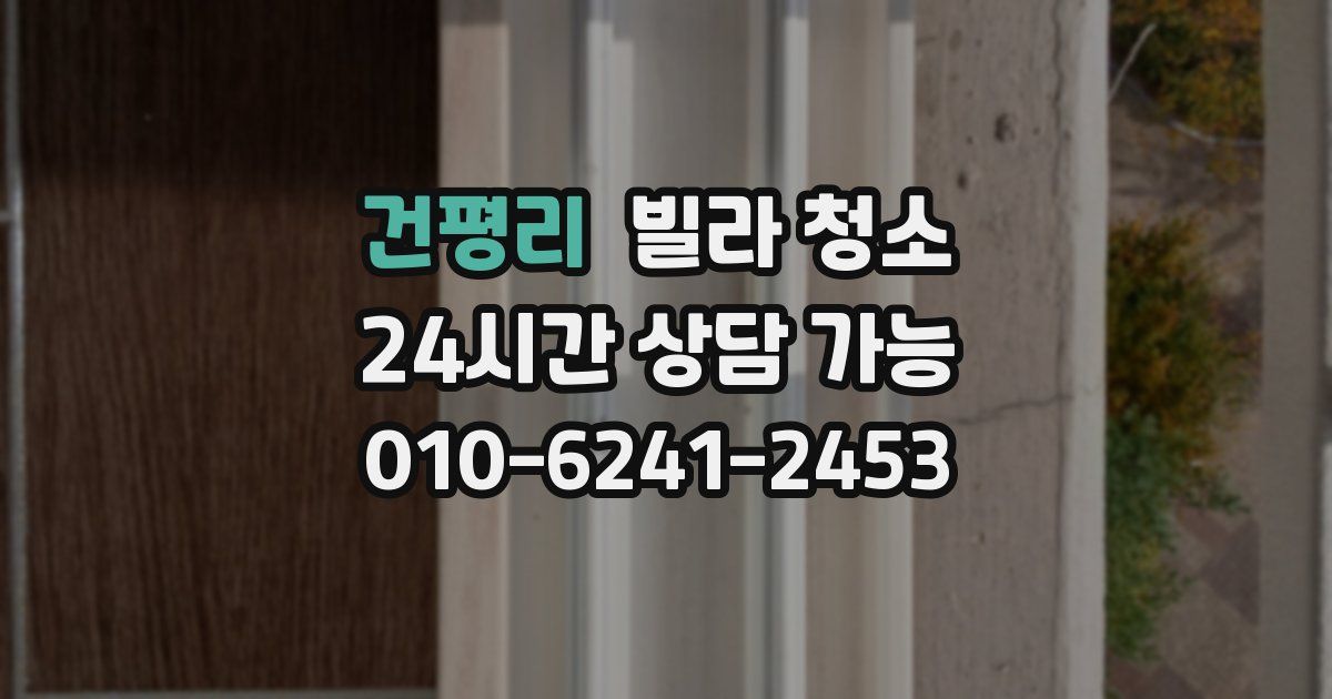 건평리 빌라 청소