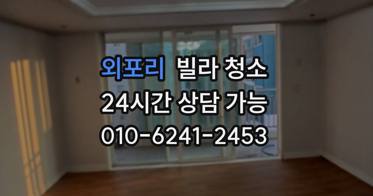 외포리 빌라 청소