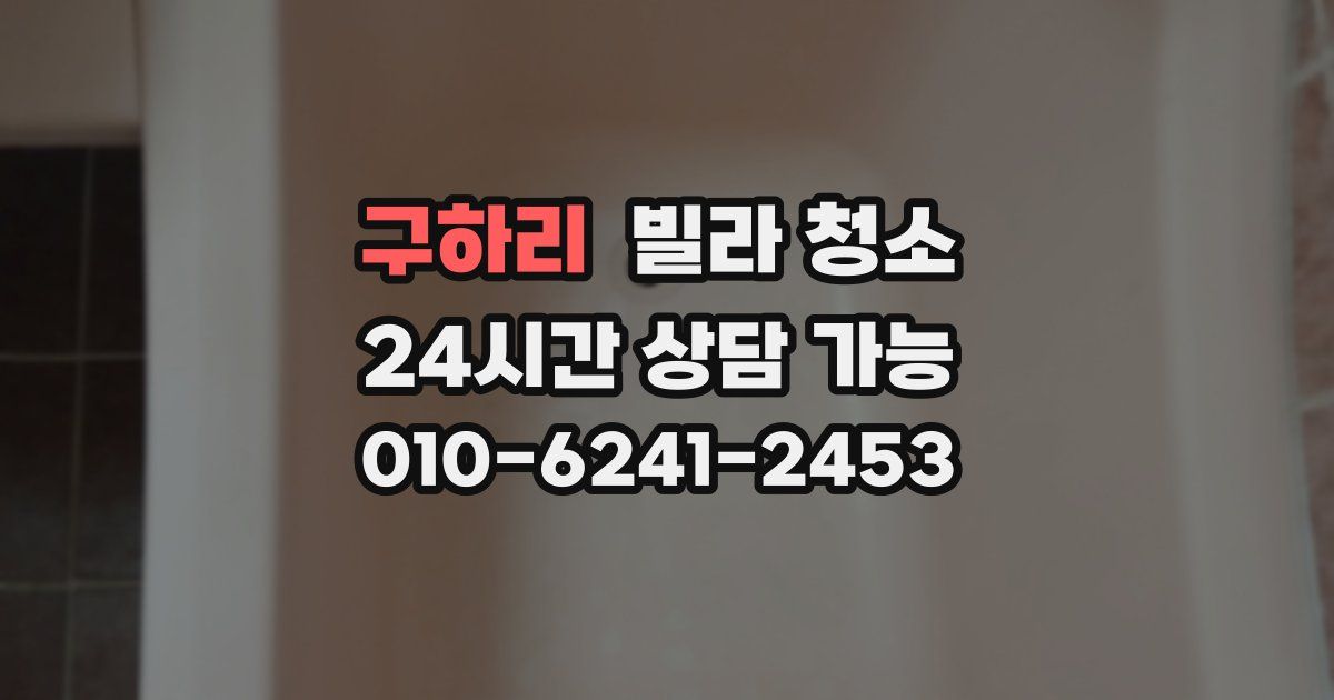 구하리 빌라 청소