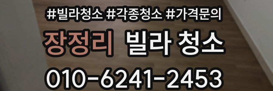 장정리 빌라 청소